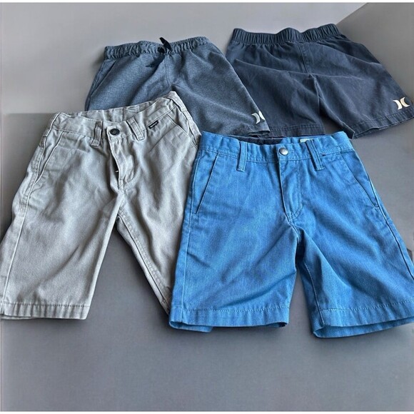 Boys Size 4 Short Lot Volcom Hurley Chino and Board Shorts Set of 4 - Picture 5 of 16